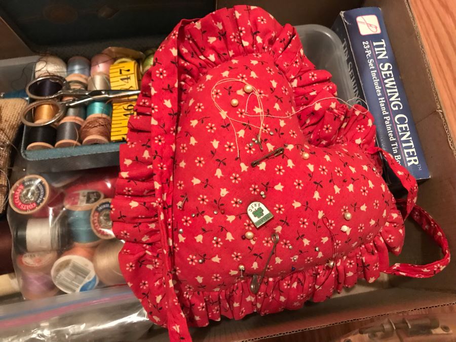 JUST ADDED - Large Collection Of Various Sewing Supplies Including Sewing Machine Parts, Sewing Thread, Needles, Etc - See Photos [Photo 5]