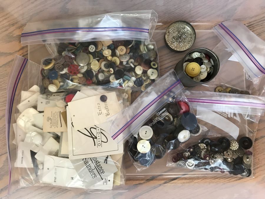 JUST ADDED - Large Collection Of Vintage Buttons - See Photos