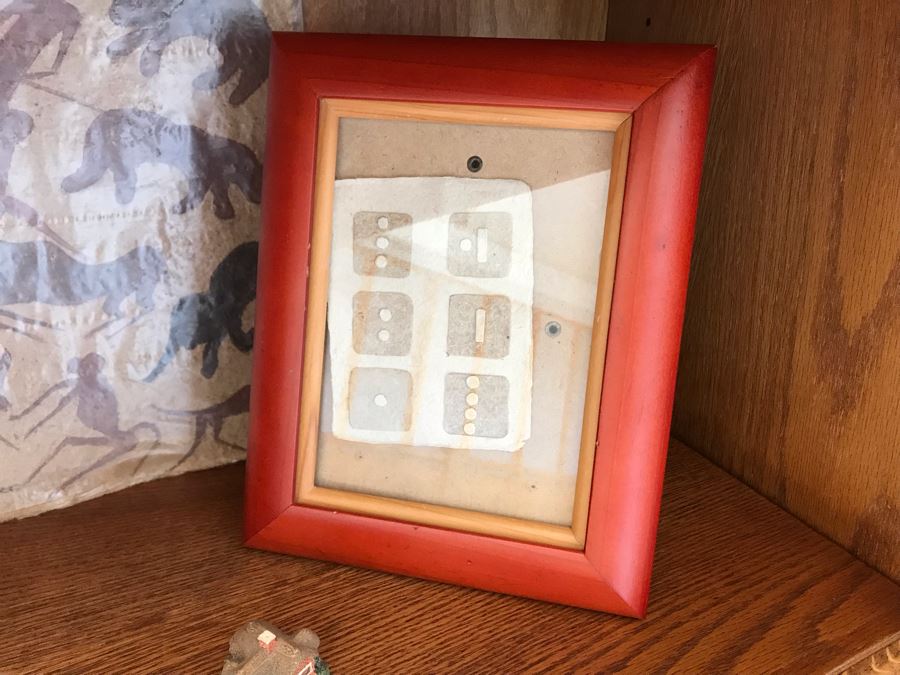 JUST ADDED - Oak Bookshelf With Various Ethnic Figurines And Artwork 36W X 13D X 70.5H - See Photos [Photo 19]