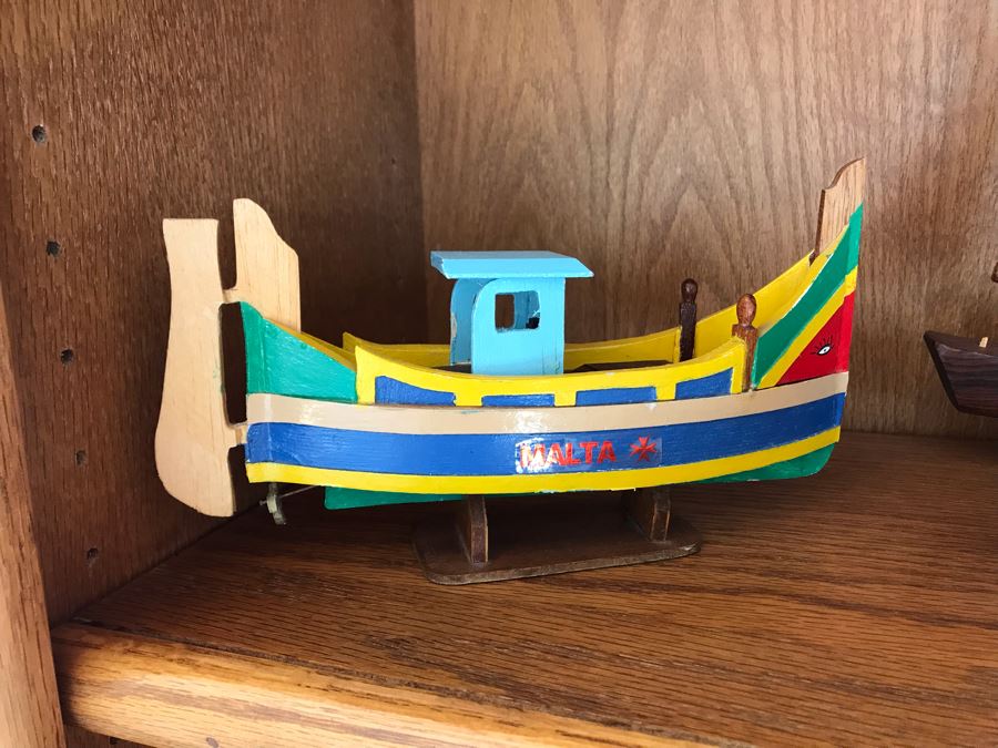 JUST ADDED - Oak Bookshelf With Various Ethnic Figurines And Artwork 36W X 13D X 70.5H - See Photos [Photo 6]