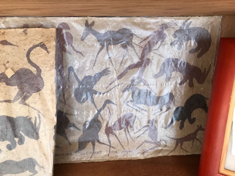 JUST ADDED - Oak Bookshelf With Various Ethnic Figurines And Artwork 36W X 13D X 70.5H - See Photos [Photo 18]