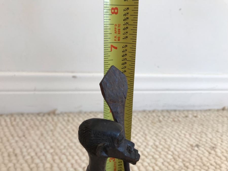 JUST ADDED - Hand Carved African Man In Canoe Sculpture 13W X 6.5H [Photo 8]