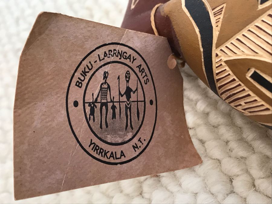 JUST ADDED - Original Hand Painted Wooden Wayin Bird Sculpture By Burryuburryu From Gurrumuru 9H [Photo 8]