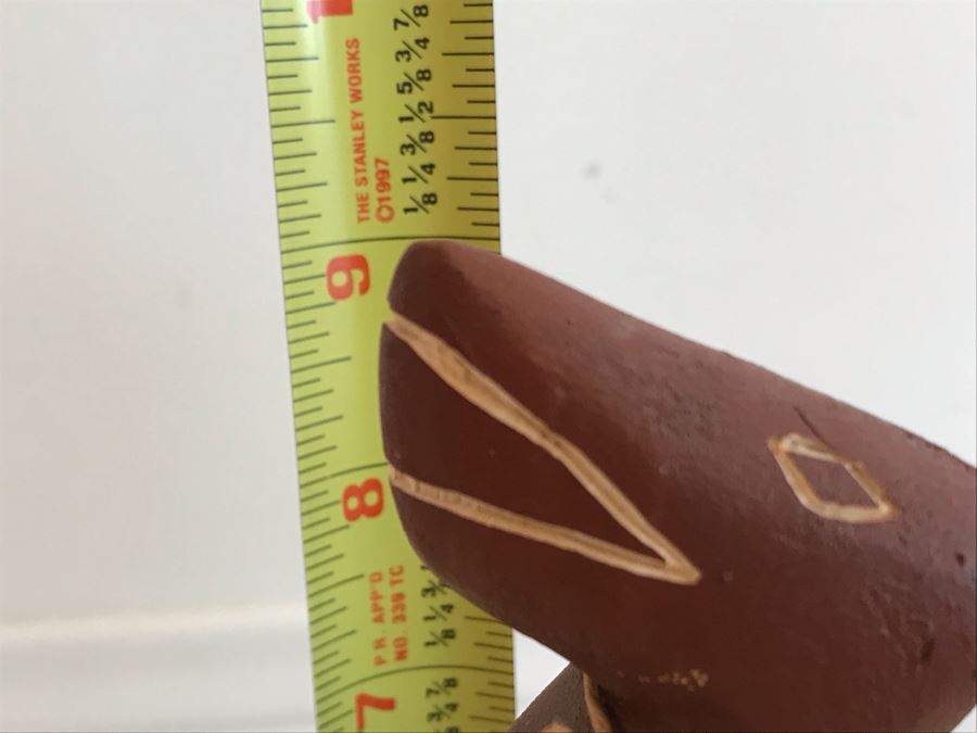 JUST ADDED - Original Hand Painted Wooden Wayin Bird Sculpture By Burryuburryu From Gurrumuru 9H [Photo 9]