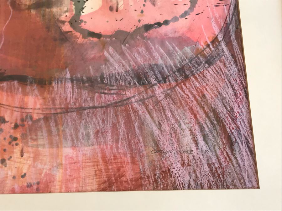 JUST ADDED - Original Modernist Painting By Carolyn Coyle Titled 'Lilac' 25 X 18 [Photo 8]