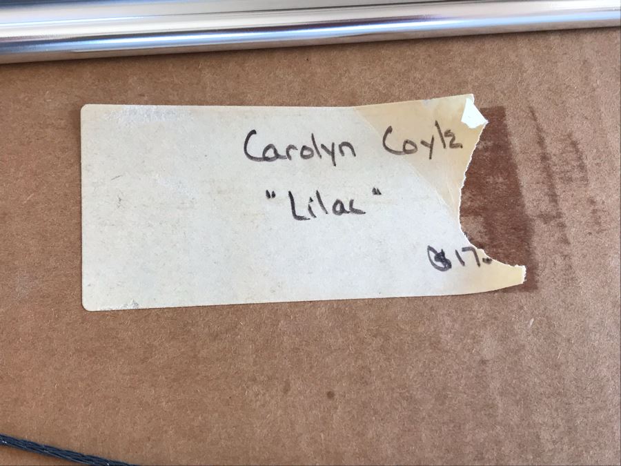 JUST ADDED - Original Modernist Painting By Carolyn Coyle Titled 'Lilac' 25 X 18 [Photo 9]