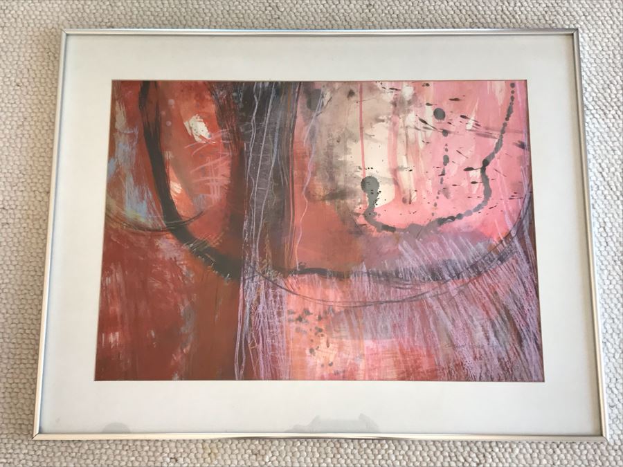 JUST ADDED - Original Modernist Painting By Carolyn Coyle Titled 'Lilac' 25 X 18 [Photo 2]