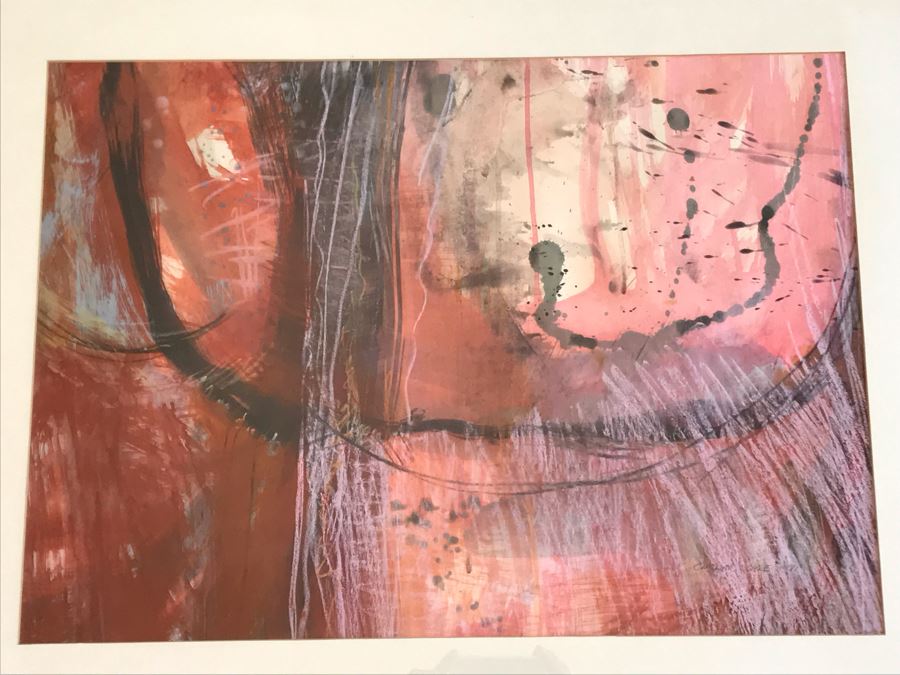 JUST ADDED - Original Modernist Painting By Carolyn Coyle Titled 'Lilac' 25 X 18 [Photo 3]