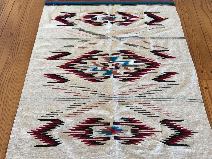 JUST ADDED - Southwest Geometric Native American Blanket 85 X 50 [Photo 3]