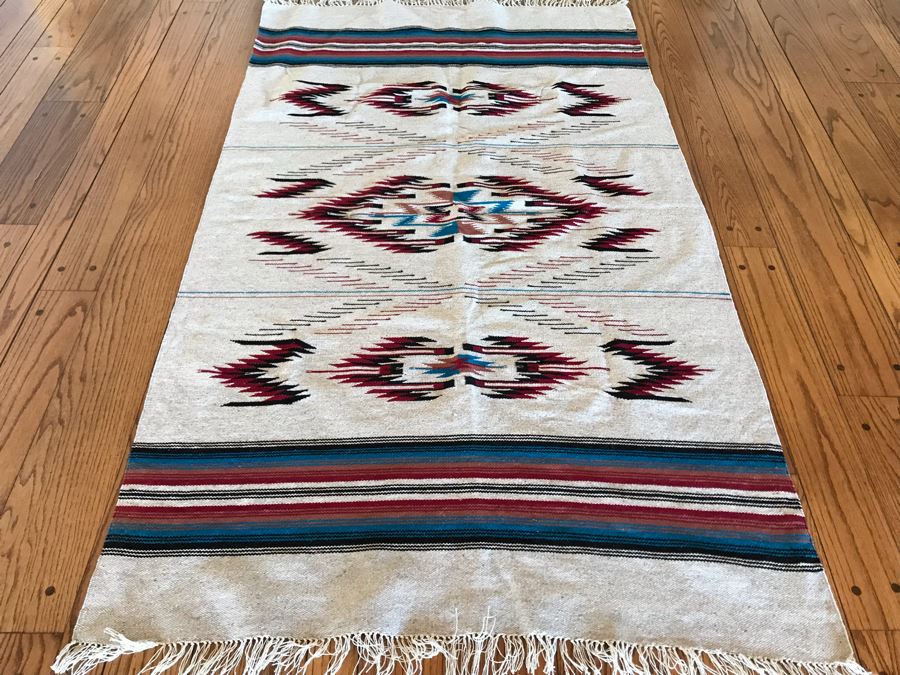 JUST ADDED - Southwest Geometric Native American Blanket 85 X 50 [Photo 2]