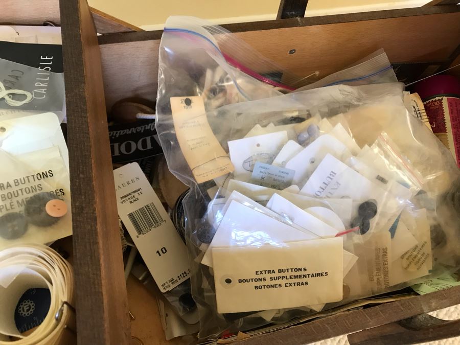 JUST ADDED - Vintage Strommen Bruk Hamar Accordion Sewing From Norway Filled With Sewing Supplies 21W X 12D X 23H [Photo 12]