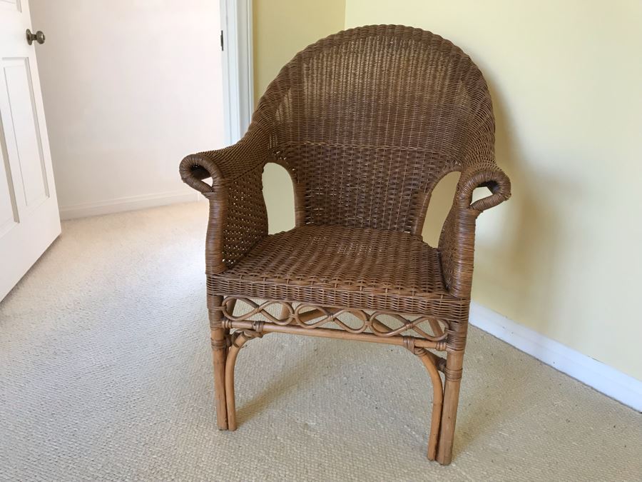 JUST ADDED - Wicker Armchair Natural Color [Photo 2]