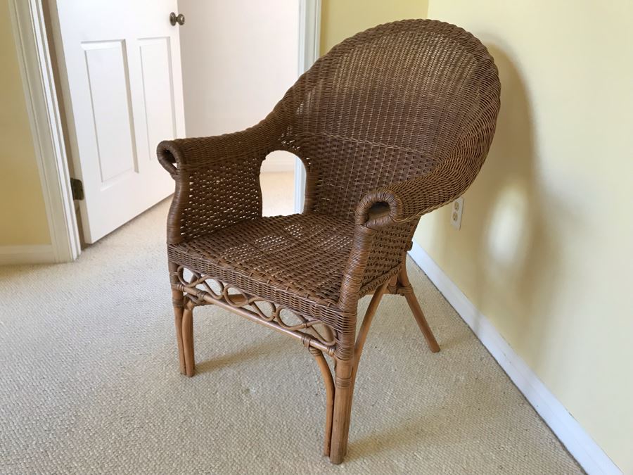 JUST ADDED - Wicker Armchair Natural Color
