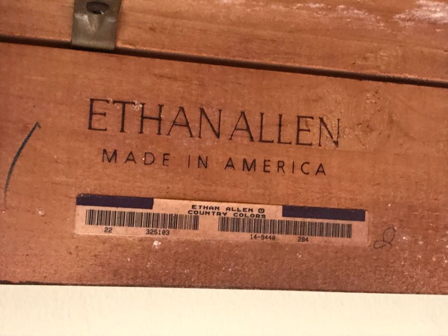 JUST ADDED - Ethan Allen Country Colors Side Table 24W X 24D X 30H [Photo 6]