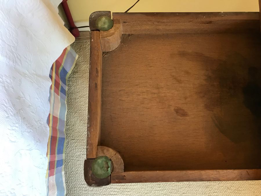 JUST ADDED - Vintage Rotating Flip Top Wooden Gaming Table 33W X 33D X 27.5H [Photo 10]