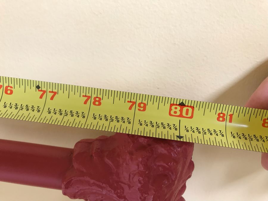 JUST ADDED - Antique Cast Iron Painted Headboard Without Metal Bed Frame (Headboard Only) 80W X 63H - Does Not Included Mattress Or Bedding [Photo 9]