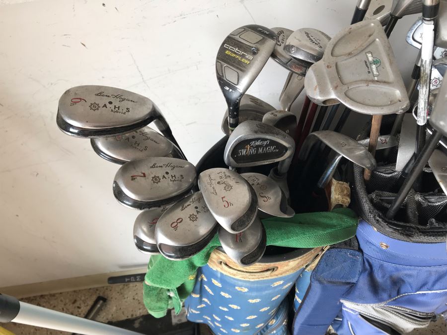 JUST ADDED - Golf Clubs, Golfing Bags, Golfing Accessories Lot Including Callaway, Taylor Made, Ben Hogan - See Photos [Photo 12]