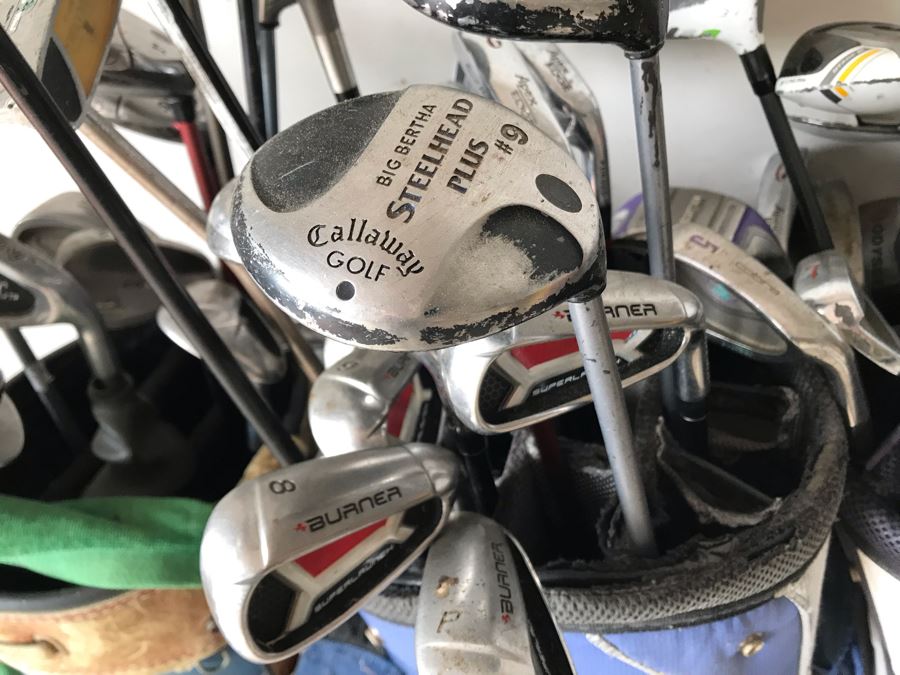 JUST ADDED - Golf Clubs, Golfing Bags, Golfing Accessories Lot Including Callaway, Taylor Made, Ben Hogan - See Photos [Photo 11]