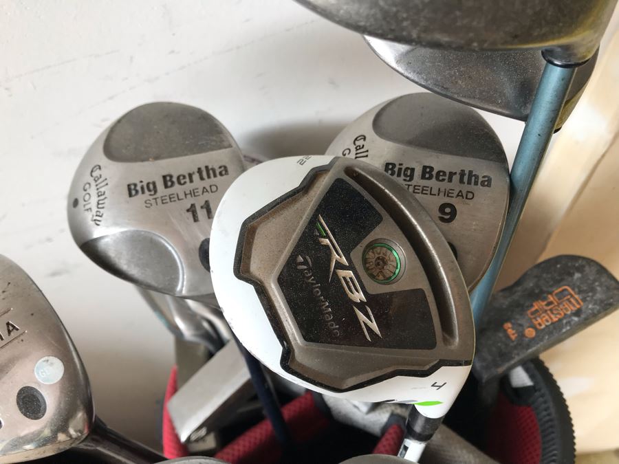 JUST ADDED - Golf Clubs, Golfing Bags, Golfing Accessories Lot Including Callaway, Taylor Made, Ben Hogan - See Photos [Photo 4]