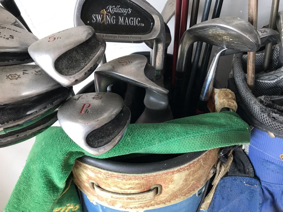 JUST ADDED - Golf Clubs, Golfing Bags, Golfing Accessories Lot Including Callaway, Taylor Made, Ben Hogan - See Photos [Photo 15]