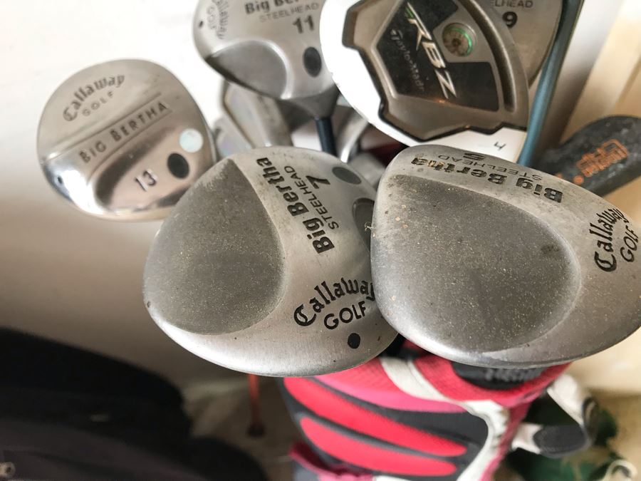 JUST ADDED - Golf Clubs, Golfing Bags, Golfing Accessories Lot Including Callaway, Taylor Made, Ben Hogan - See Photos [Photo 5]