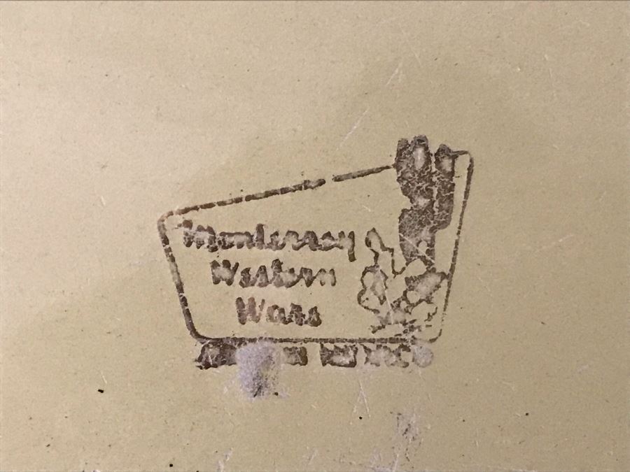 JUST ADDED - Set Of (4) Metal Enamel Chuck Wagon Plates By Monterrey Western Ware 10R [Photo 6]