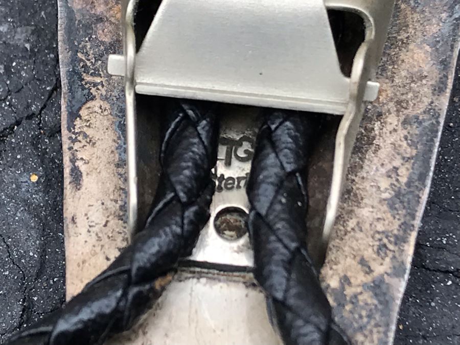 JUST ADDED - Signed Sterling Silver Turquoise  Bolo Tie [Photo 5]