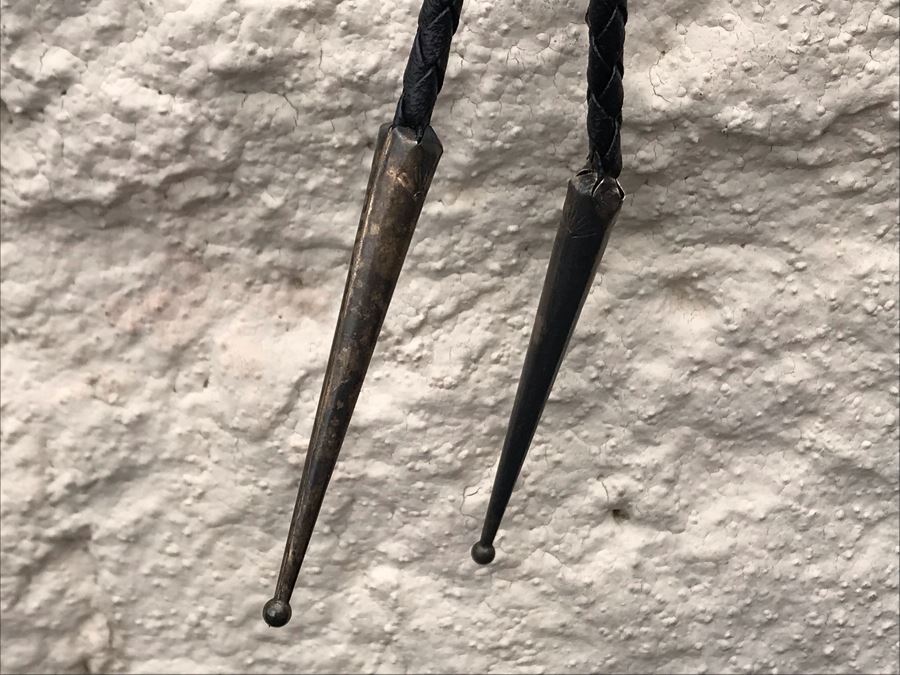 JUST ADDED - Signed Sterling Silver Turquoise  Bolo Tie [Photo 4]