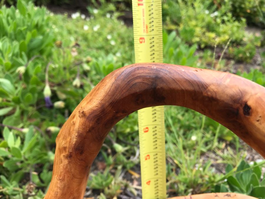 JUST ADDED - Burl Tree Root Carved Basket 11W X 8H [Photo 8]