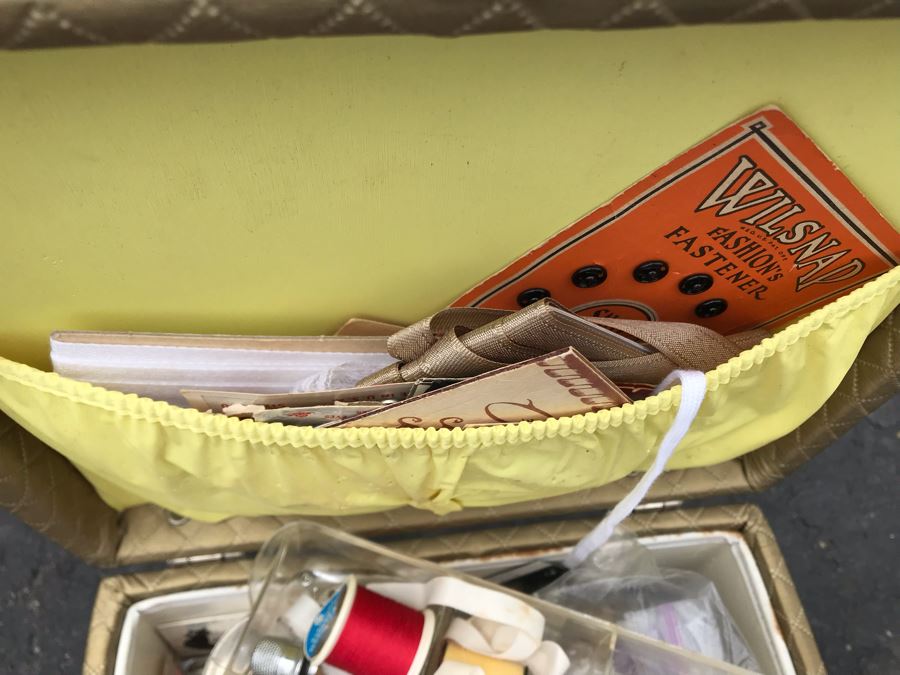 JUST ADDED - Vintage Sewing Box Filled With Supplies [Photo 5]