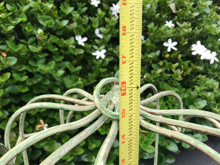 JUST ADDED - Metal Floral Motif Candelabra 29W X 10H And Metal Hanging Candle Holder 14W X 16H [Photo 8]