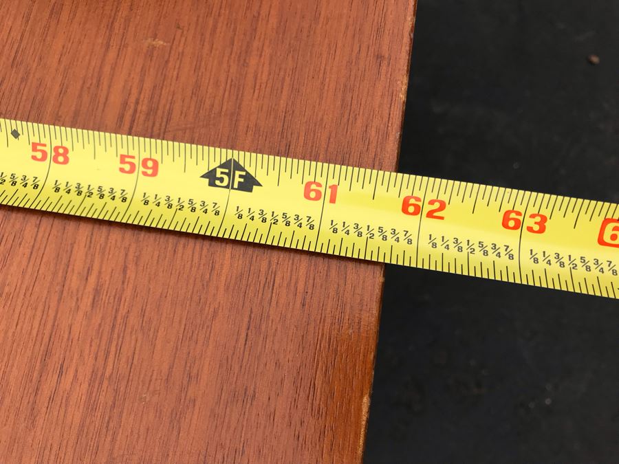 JUST ADDED - Mid-Century Danish Modern Drop-Leaf Dining Table With (4) Folding Chairs That Store Behind Accordion Door Made In Romania 62W Extended (12.5W Unextended) X 34D X 29H [Photo 24]