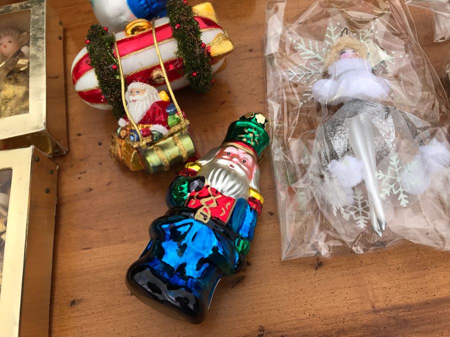 JUST ADDED - Plastic Bin Full Of Christmas Ornaments Mostly Glass Ornaments Including (4) Italian Soffieria De Carlini [Photo 18]