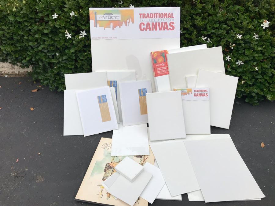 JUST ADDED - Huge Lot Of Artists Canvas Boards And Paper