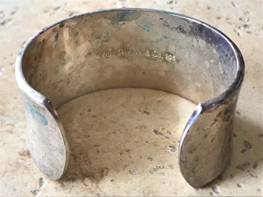 JUST ADDED - Vintage 2001 Tiffany & Co Sterling Silver Cuff Bracelet 2.5W 71g [Photo 6]