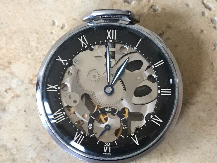 JUST ADDED - Vintage Girard-Perregaux & Co Shell Oil Skeleton Pocket Watch Working In Great Condition 40.7g [Photo 5]