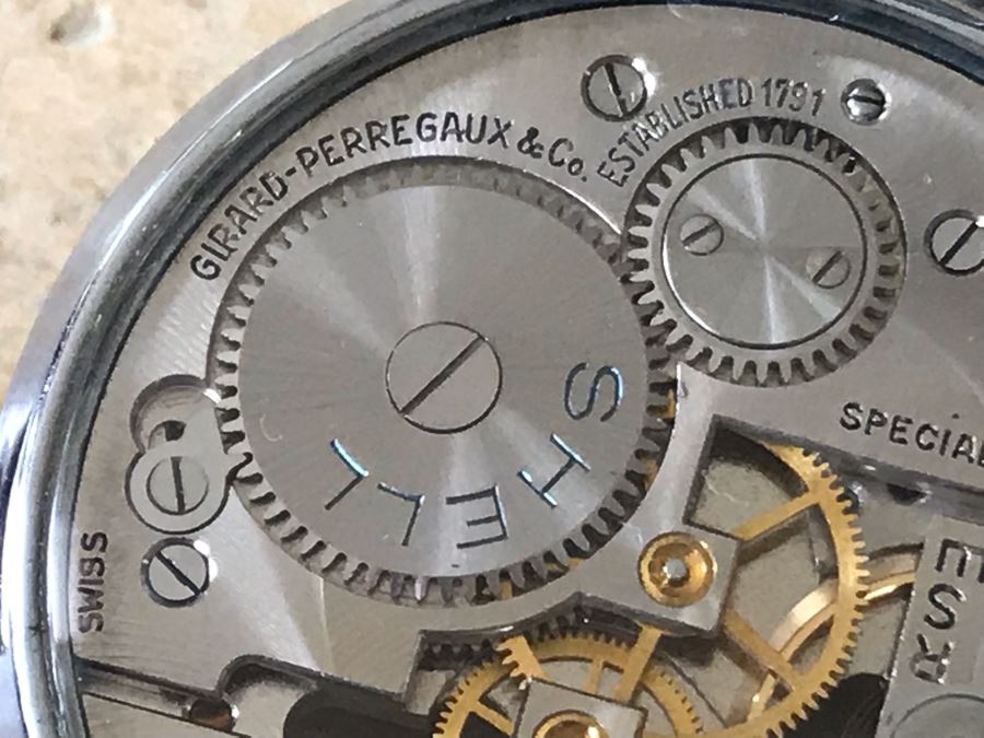 JUST ADDED - Vintage Girard-Perregaux & Co Shell Oil Skeleton Pocket Watch Working In Great Condition 40.7g [Photo 10]