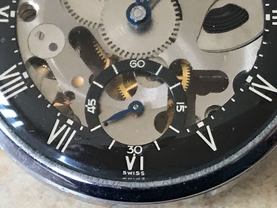 JUST ADDED - Vintage Girard-Perregaux & Co Shell Oil Skeleton Pocket Watch Working In Great Condition 40.7g [Photo 6]