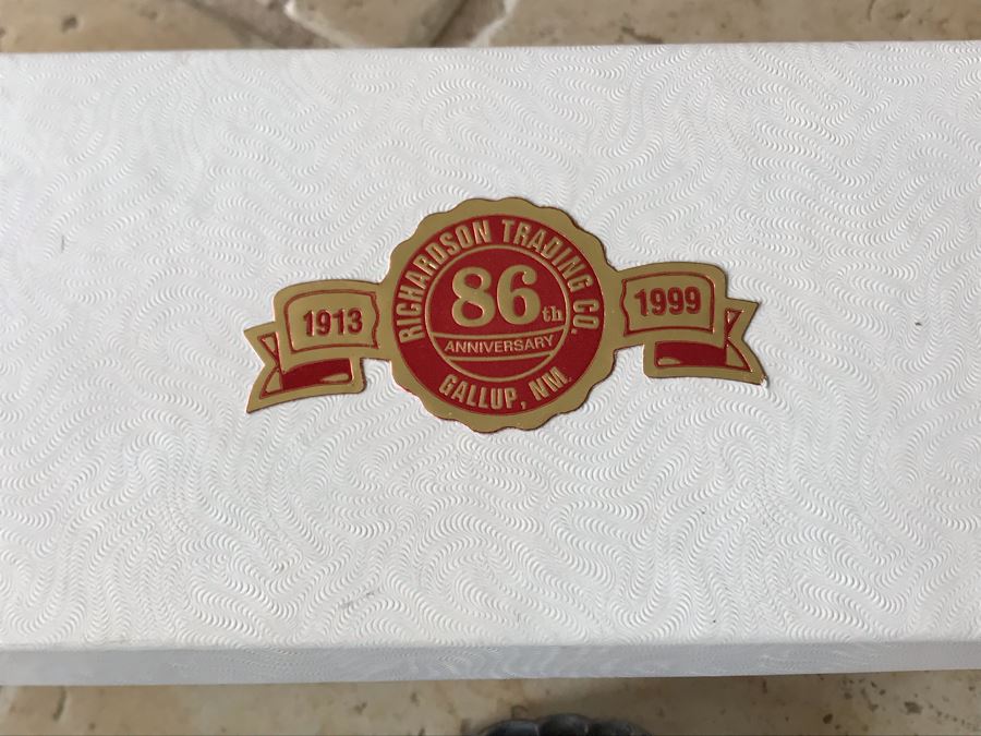 JUST ADDED - Native American Turquoise Silver Concho Belt Purchased From Richardson Trading Co Gallup, NM In 2005 Entire Belt With Leather Weighs 268g [Photo 13]