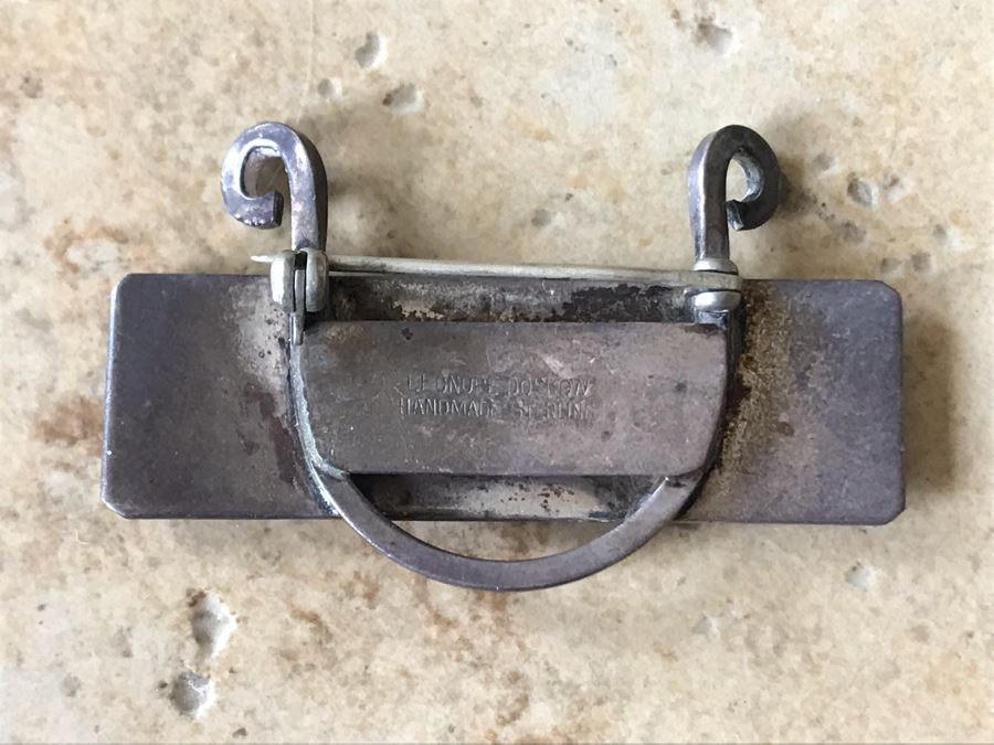 JUST ADDED - Vintage Sterling Silver Golfing Golf Club Pendant Handmade By Leonore Doskow 8.6g [Photo 4]