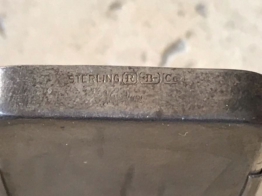 JUST ADDED - Vintage Sterling Silver Neiman-Marcus R B Co Box With 2 Compartments Sliding Top Monogramed 30.9g [Photo 8]