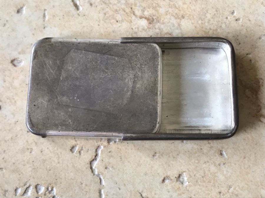 JUST ADDED - Vintage Sterling Silver Neiman-Marcus R B Co Box With 2 Compartments Sliding Top Monogramed 30.9g [Photo 6]