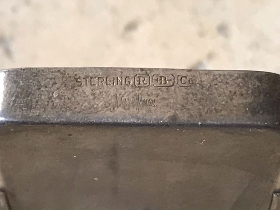 JUST ADDED - Vintage Sterling Silver Neiman-Marcus R B Co Box With 2 Compartments Sliding Top Monogramed 30.9g [Photo 9]