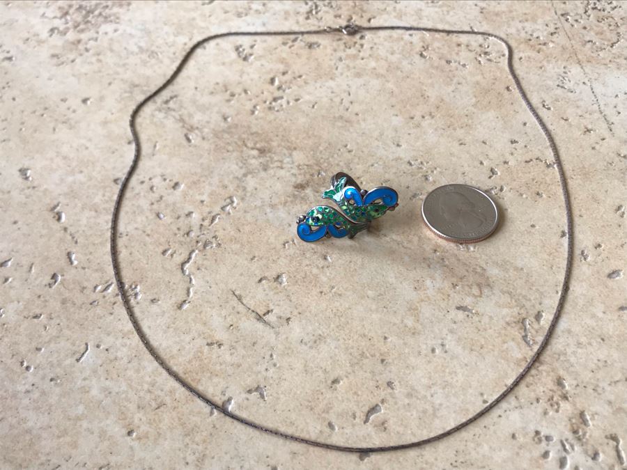 JUST ADDED - Sterling Silver Necklace And Sterling Silver Ring Size 5.24 7.3g [Photo 3]