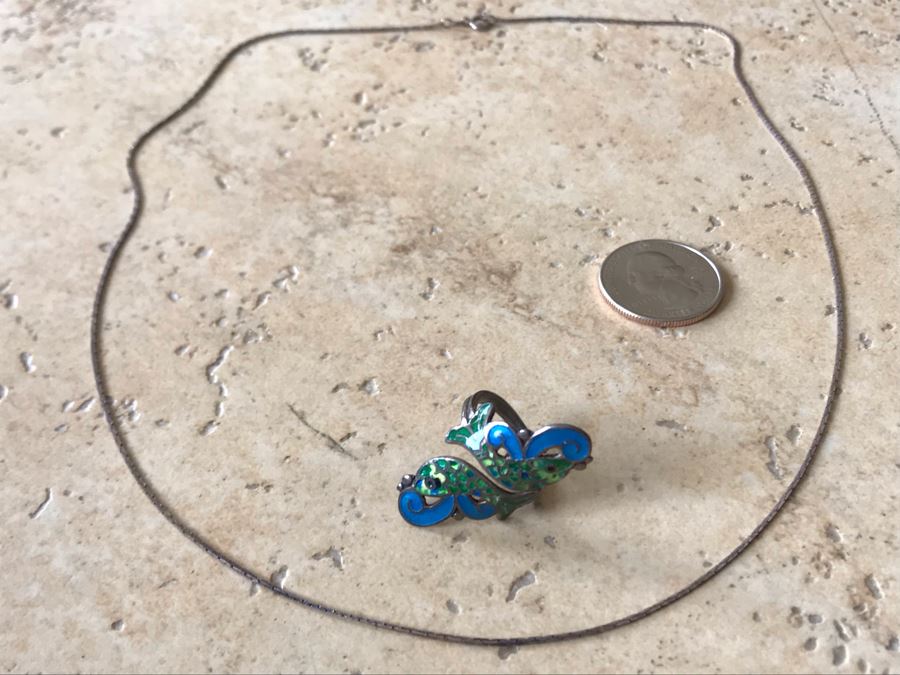 JUST ADDED - Sterling Silver Necklace And Sterling Silver Ring Size 5.24 7.3g [Photo 2]