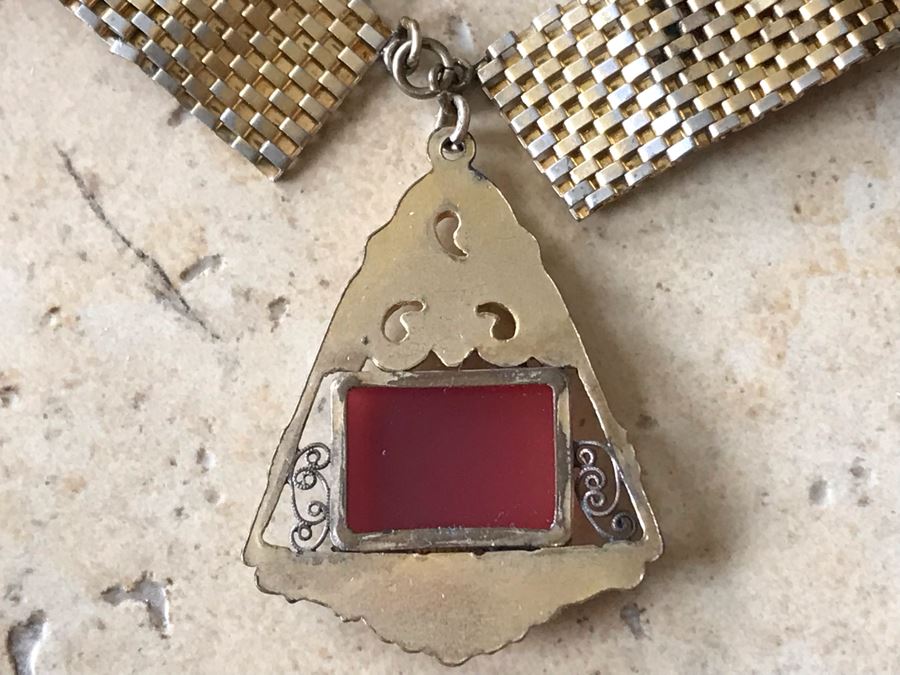 JUST ADDED - Gold Tone Necklace With Pendant [Photo 9]