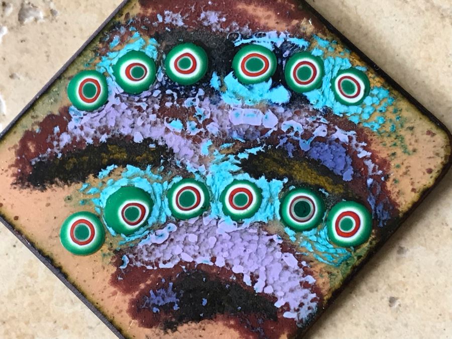 JUST ADDED - Pair Of Signed Art Pendants [Photo 4]