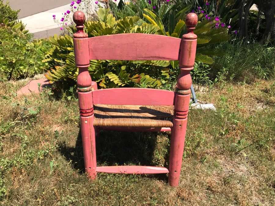 Vintage Hand Painted Mexican Child's Chair 17W X 14D X 25H [Photo 6]
