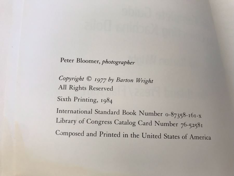 Hopi Kachinas The Complete Guide To Collecting Kachina Dolls By Barton Wright Book [Photo 4]