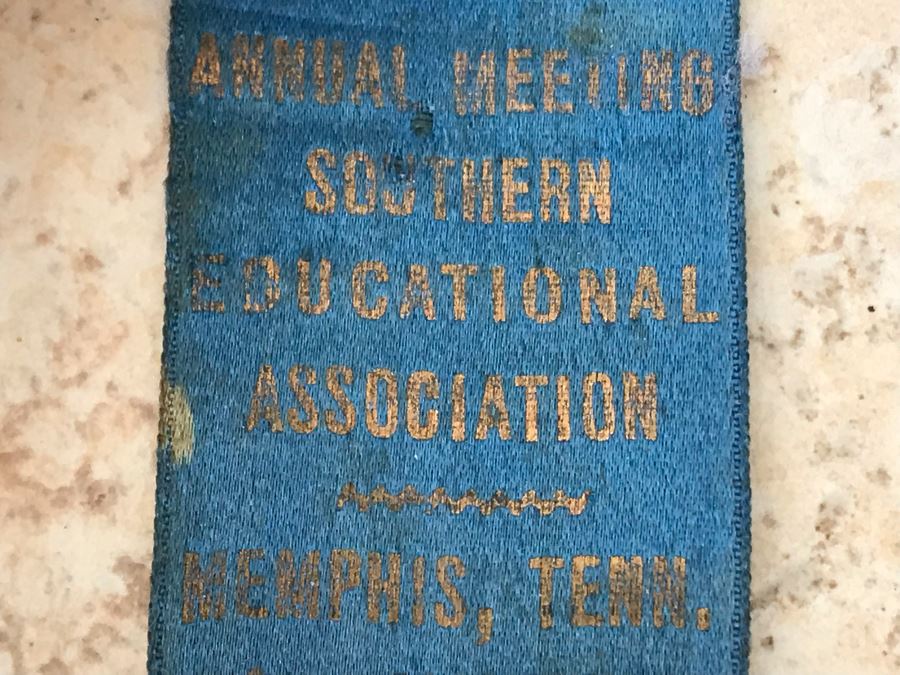 Antique 1899 Memphis, TN Annual Meeting Southern Educational Association Ribbon Medal [Photo 7]